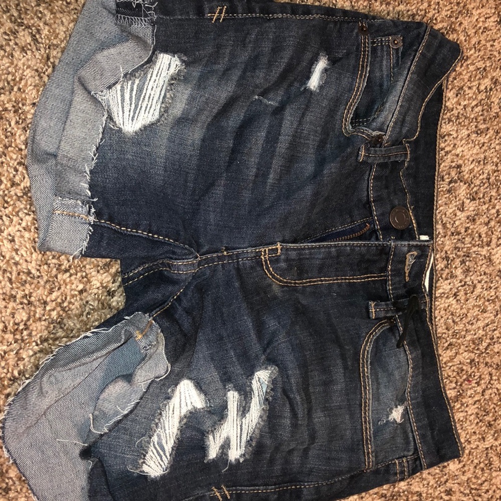 Whipped jean shorts